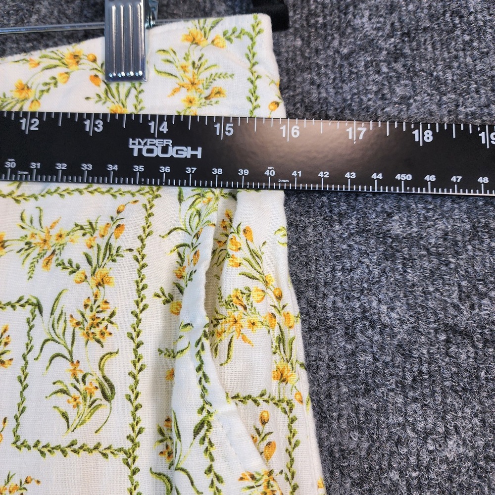 Joie Women 100% Linen Cottagecore Prairie Floral Wide Leg Pants Size L - Picture 6 of 8